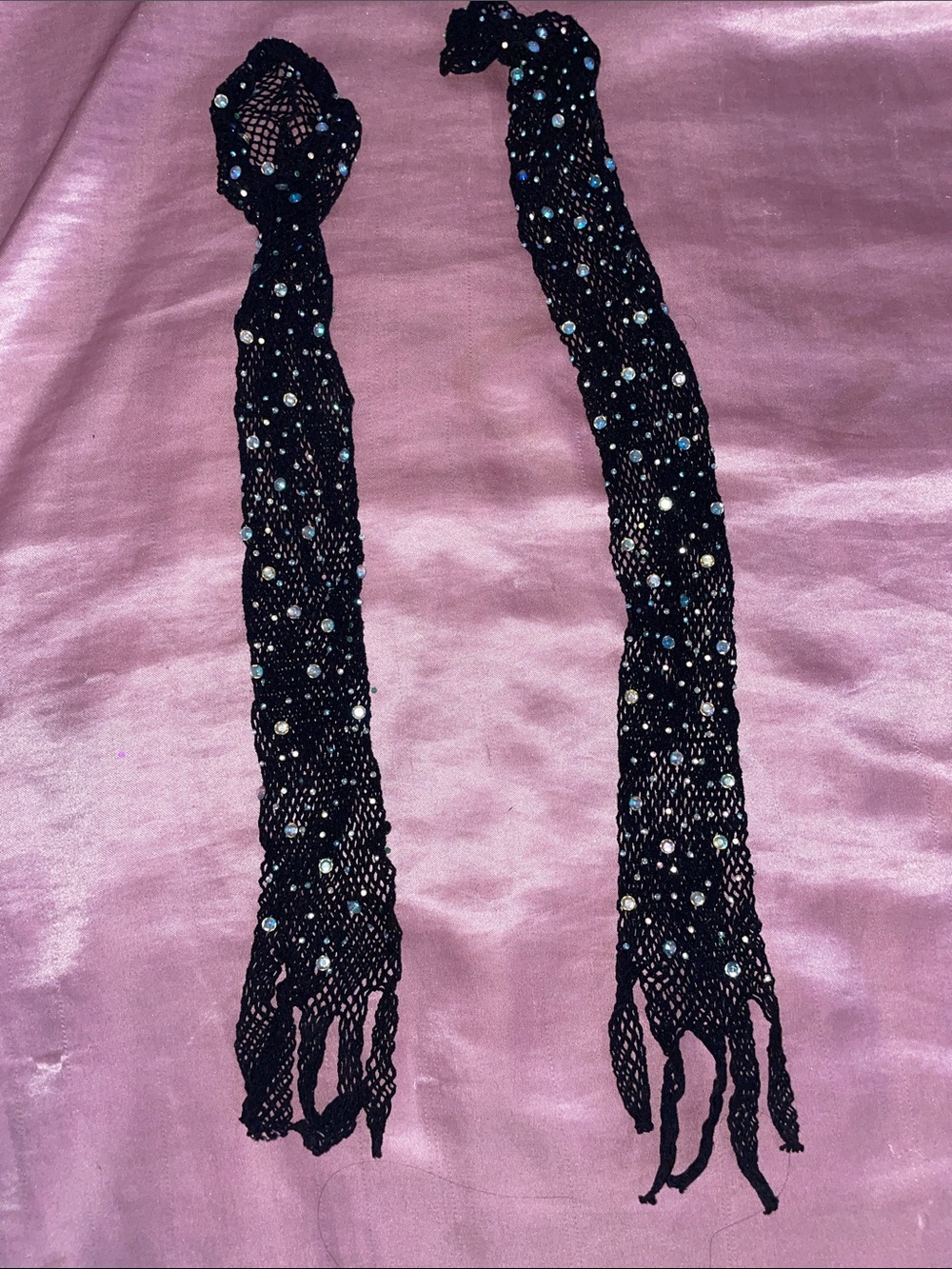 Windsor Rhinestone Fishnet Gloves 🖤